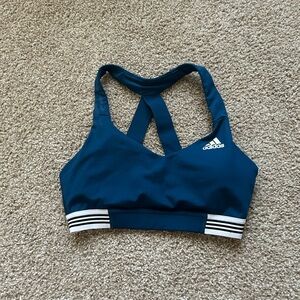 Adidas Navy Racerback Sports Bra